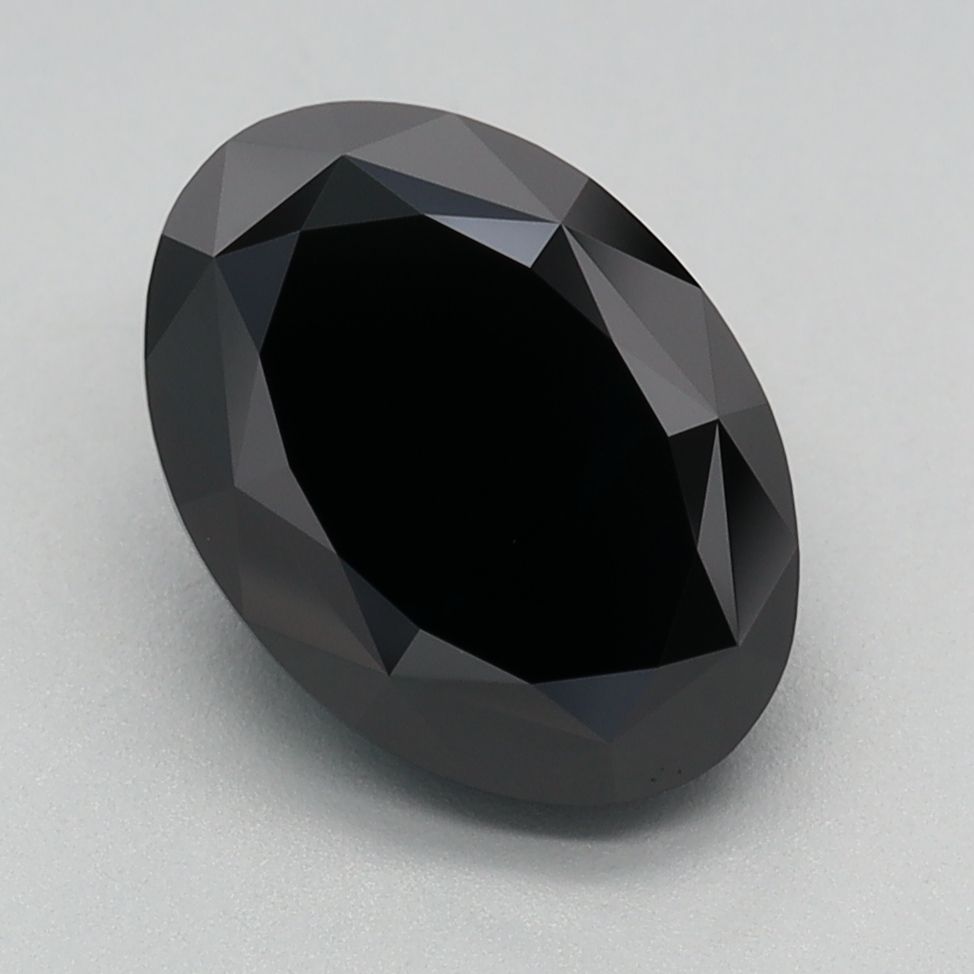 Oval Fancy Black Lab-grown Diamond 2.71ct VVS2 loose diamond