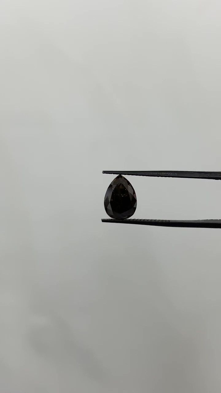 Pear Fancy Dark Brown Natural Diamond 3.03ct VVS2 loose diamond