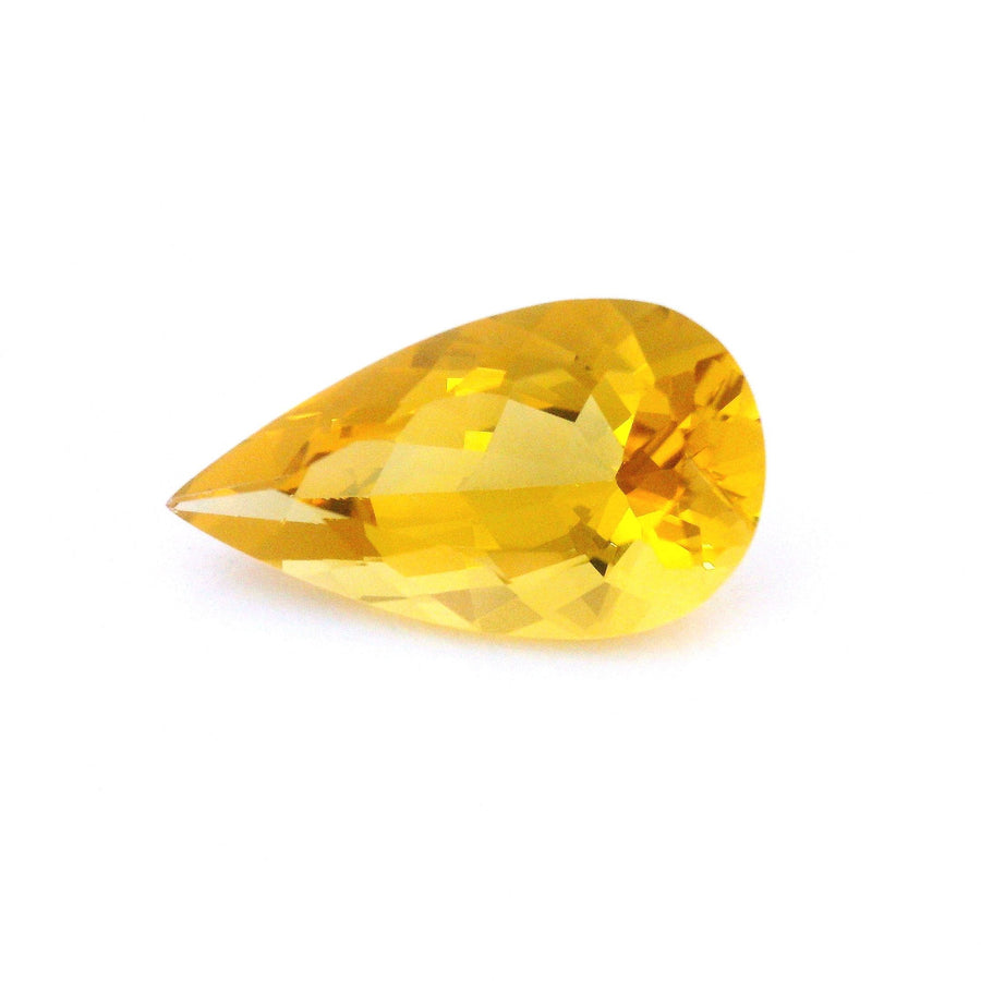 Pear Yellow Heliodor 3.51ct loose gemstone