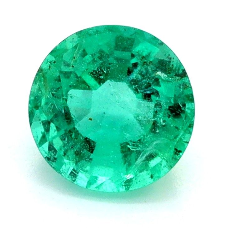 Round Green Emerald 0.59ct loose gemstone