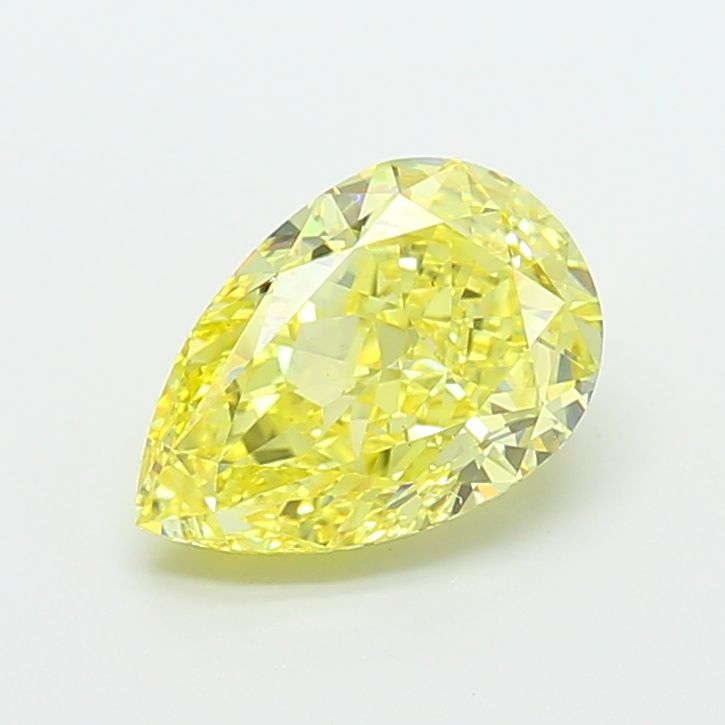 Pear Fancy Intense Yellow Lab-grown Diamond 3.04ct VS1 loose diamond