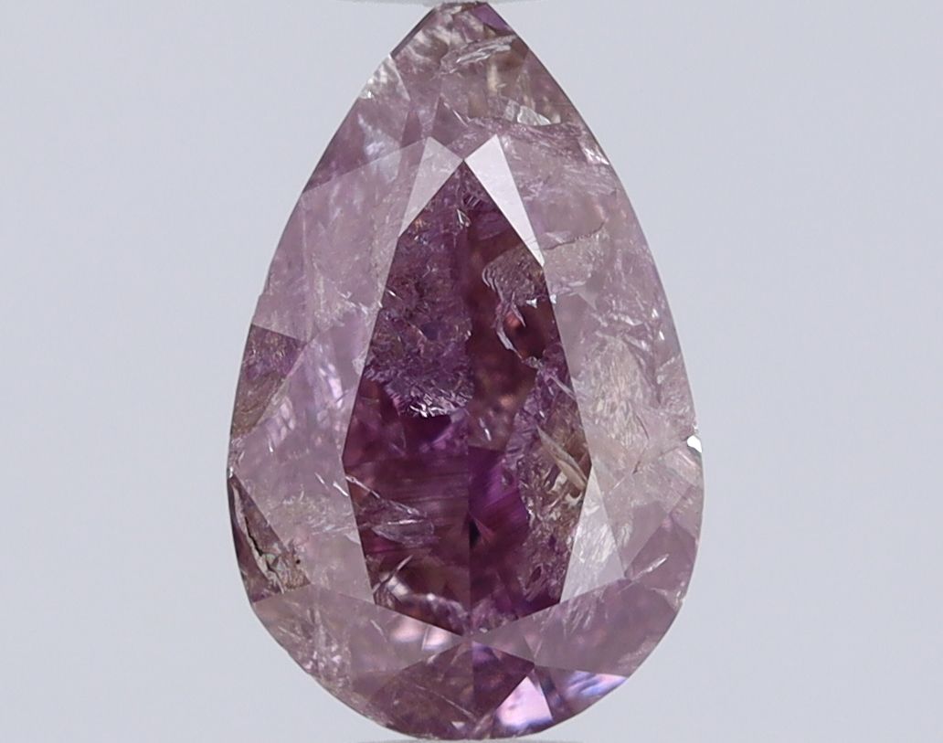 Pear Fancy Deep Purple Pink Natural Diamond 0.53ct I3 loose diamond