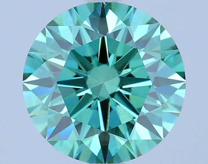 Round Fancy Vivid Green Lab-grown Diamond 2.08ct VS1 loose diamond
