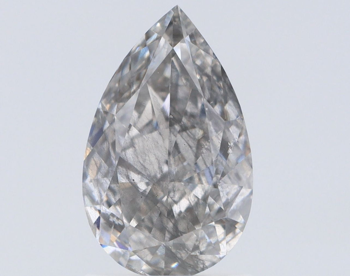 Pear Fancy Light Gray Natural Diamond 1.51ct I1 loose diamond