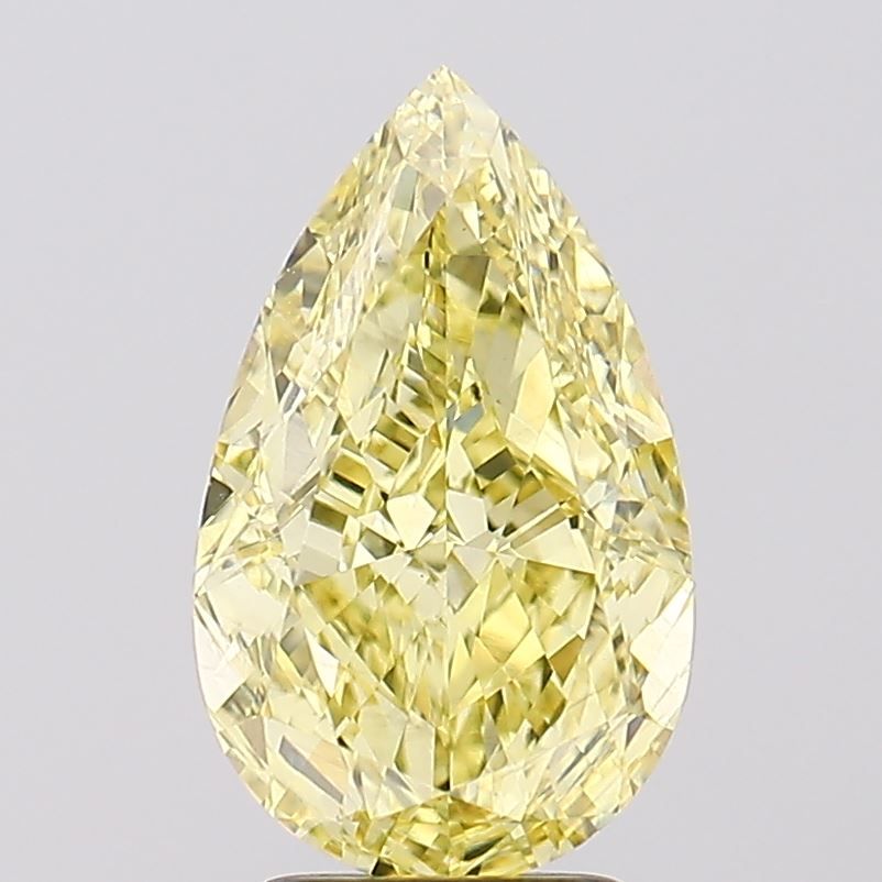 Pear Fancy Intense Yellow Lab-grown Diamond 3.57ct VS1 loose diamond