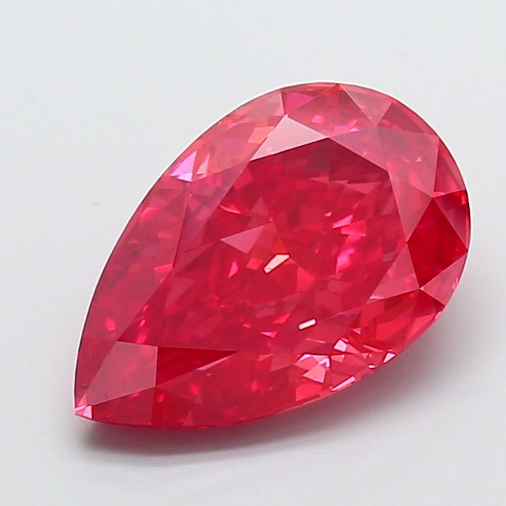 Pear Fancy Vivid Red Lab-grown Diamond 7.02ct VS2 loose diamond