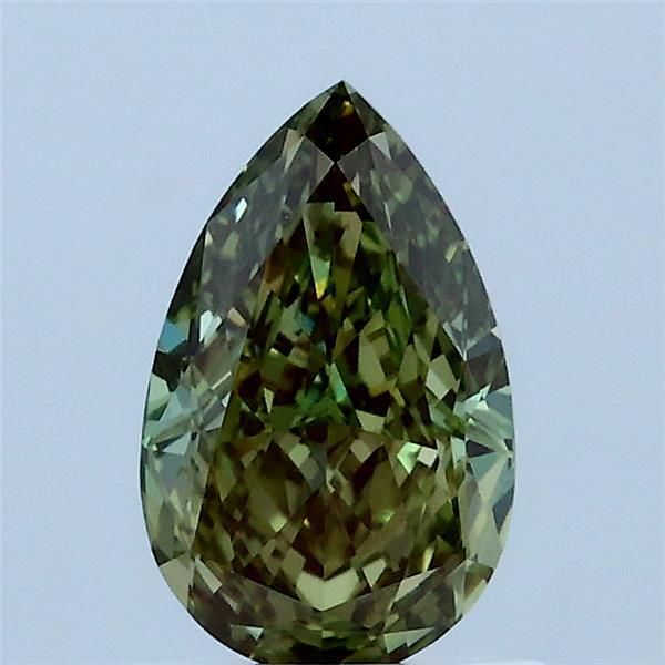 Pear Fancy Intense Green Lab-grown Diamond 1.04ct VVS2 loose diamond