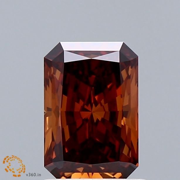 Radiant Fancy Orange Lab-grown Diamond 1.01ct VVS2 loose diamond