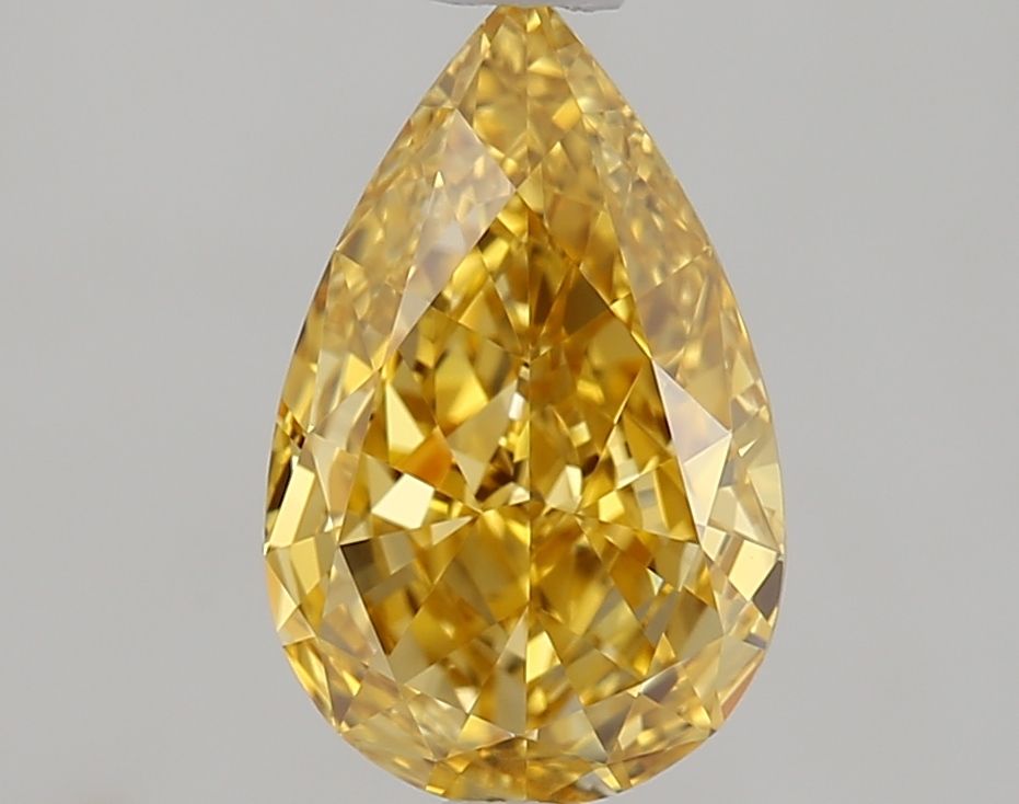 Pear Fancy Intense Orangey Yellow Natural Diamond 1.04ct VVS2 loose diamond