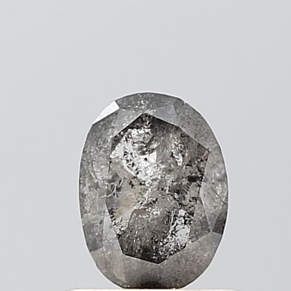 Oval Salt And Pepper Natural Diamond 0.66ct VS1 loose diamond
