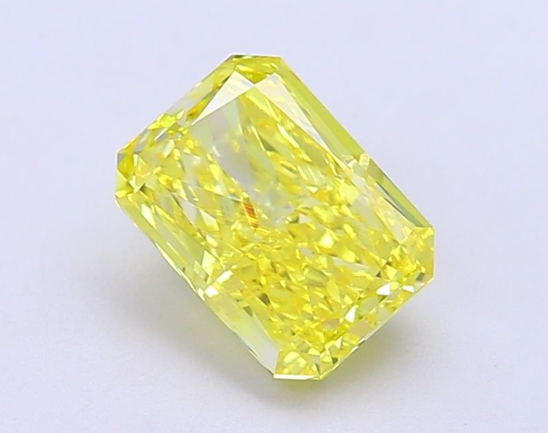 Radiant Fancy Vivid Yellow Lab-grown Diamond 1.66ct VS1 loose diamond
