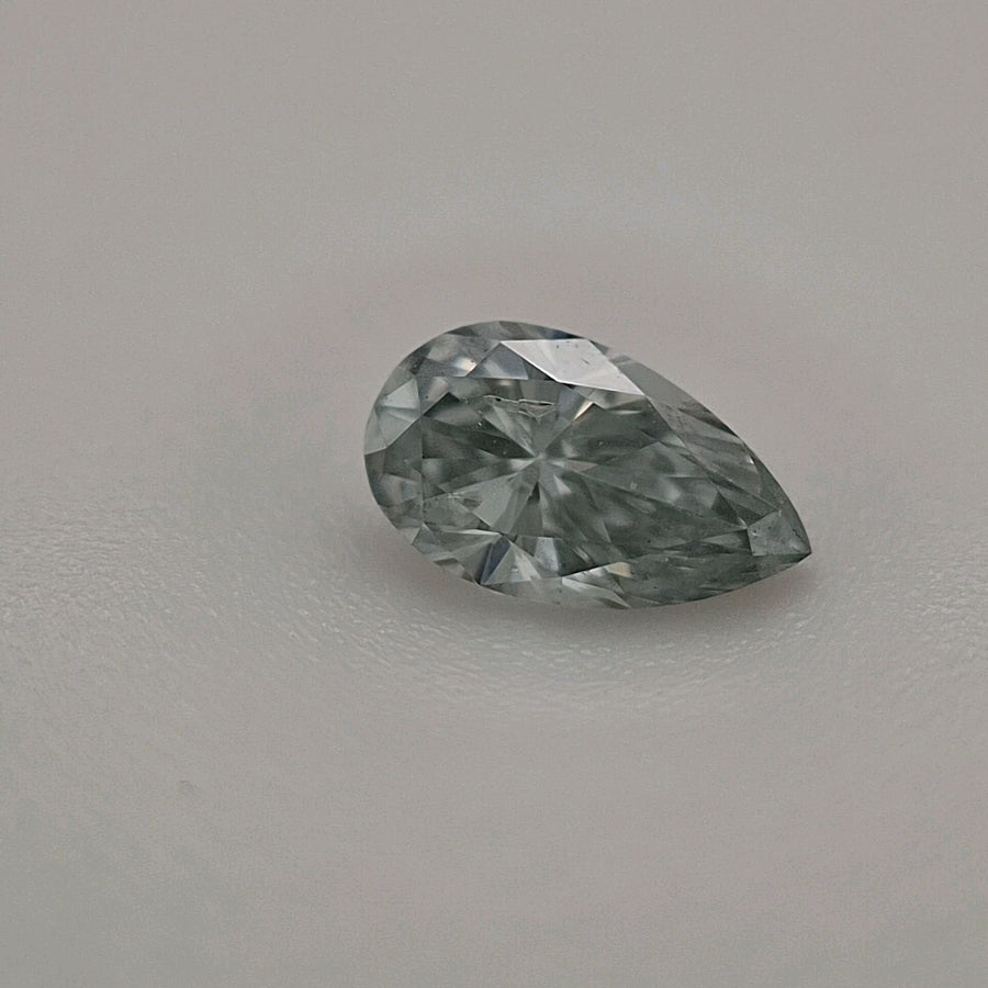 Pear Fancy Gray Natural Diamond 0.23ct SI2 loose diamond