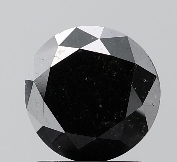 Round Black Natural Diamond 2.35ct VVS2 loose diamond