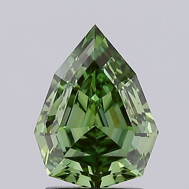 Octagonal Fancy Vivid Green Lab-grown Diamond 2.22ct VS1 loose diamond
