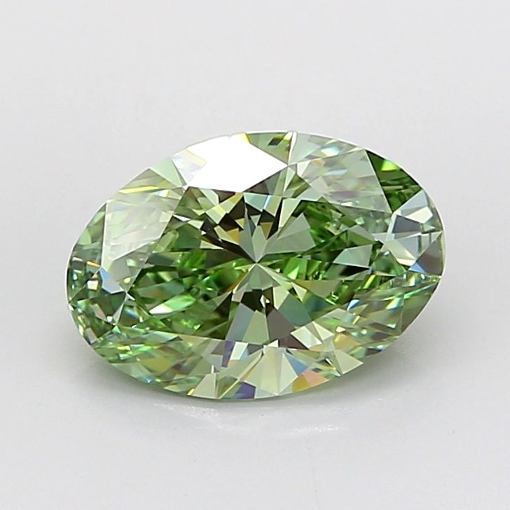 Oval Fancy Vivid Green Lab-grown Diamond 2.83ct VS1 loose diamond
