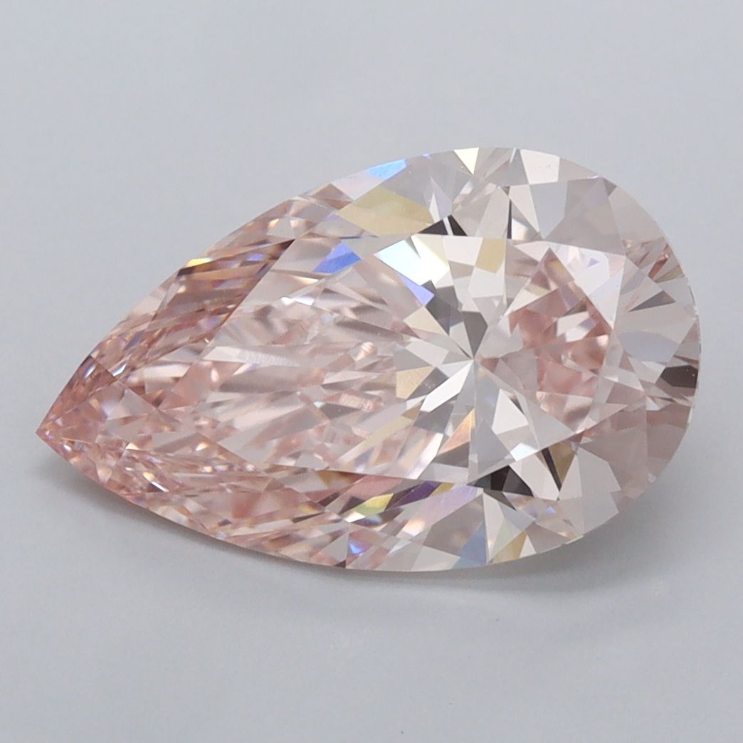 Pear Fancy Intense Pink Lab-grown Diamond 3.01ct VVS1 loose diamond
