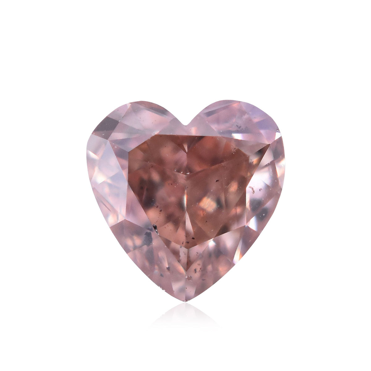Heart Fancy Brownish Orangey Pink Natural Diamond 0.24ct SI2 loose diamond
