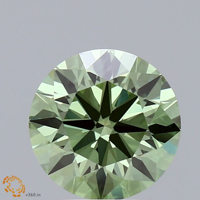 Round Fancy Vivid Green Lab-grown Diamond 2.01ct VS1 loose diamond