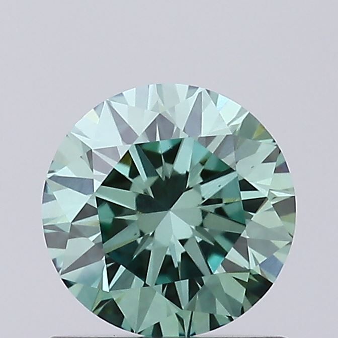 Round Fancy Vivid Green Lab-grown Diamond 0.75ct VVS2 loose diamond