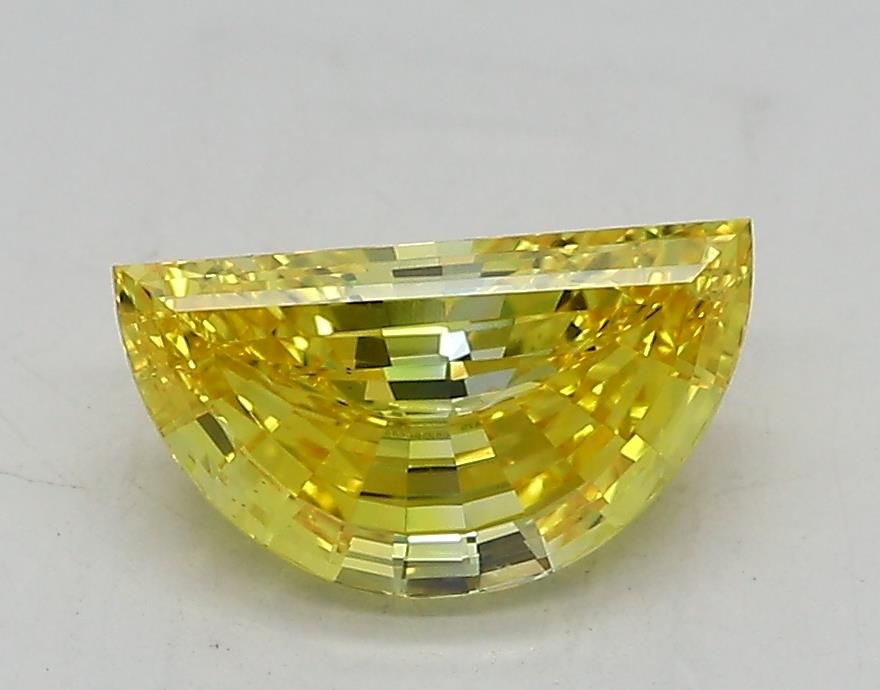 Half Moon Fancy Vivid Yellow Lab-grown Diamond 1.11ct VS1 loose diamond