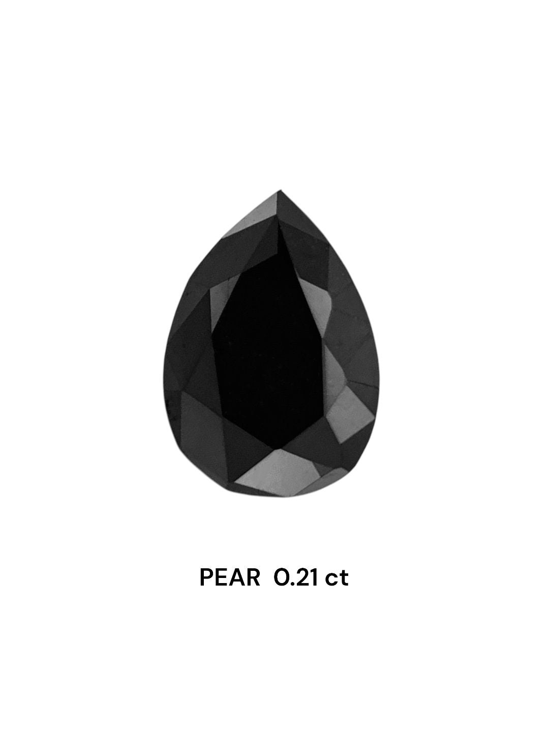Pear Fancy Black Natural Diamond 0.21ct VVS2 loose diamond