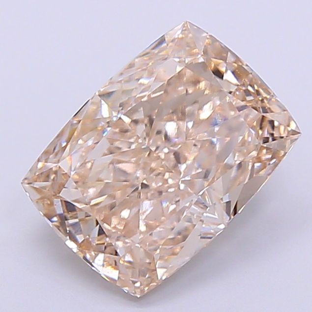 Cushion Very Light Brown Lab-grown Diamond 2.64ct VVS2 loose diamond