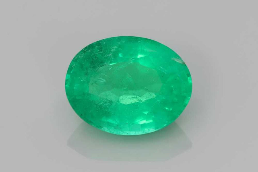 Oval Green Emerald 3.88ct loose gemstone