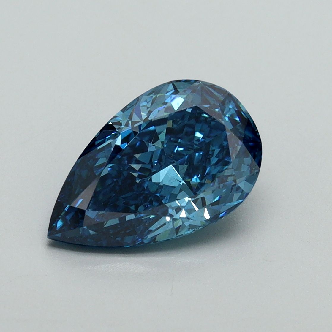 Pear Fancy Vivid Blue Lab-grown Diamond 2ct SI1 loose diamond