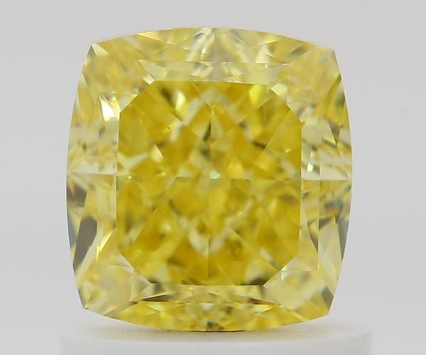 Cushion Fancy Vivid Yellow Natural Diamond 1.15ct VS1 loose diamond
