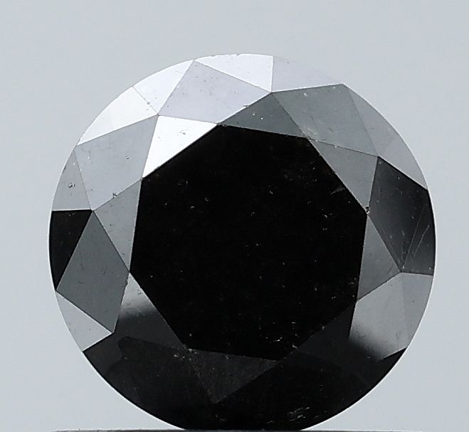 Round Black Natural Diamond 0.93ct VVS2 loose diamond