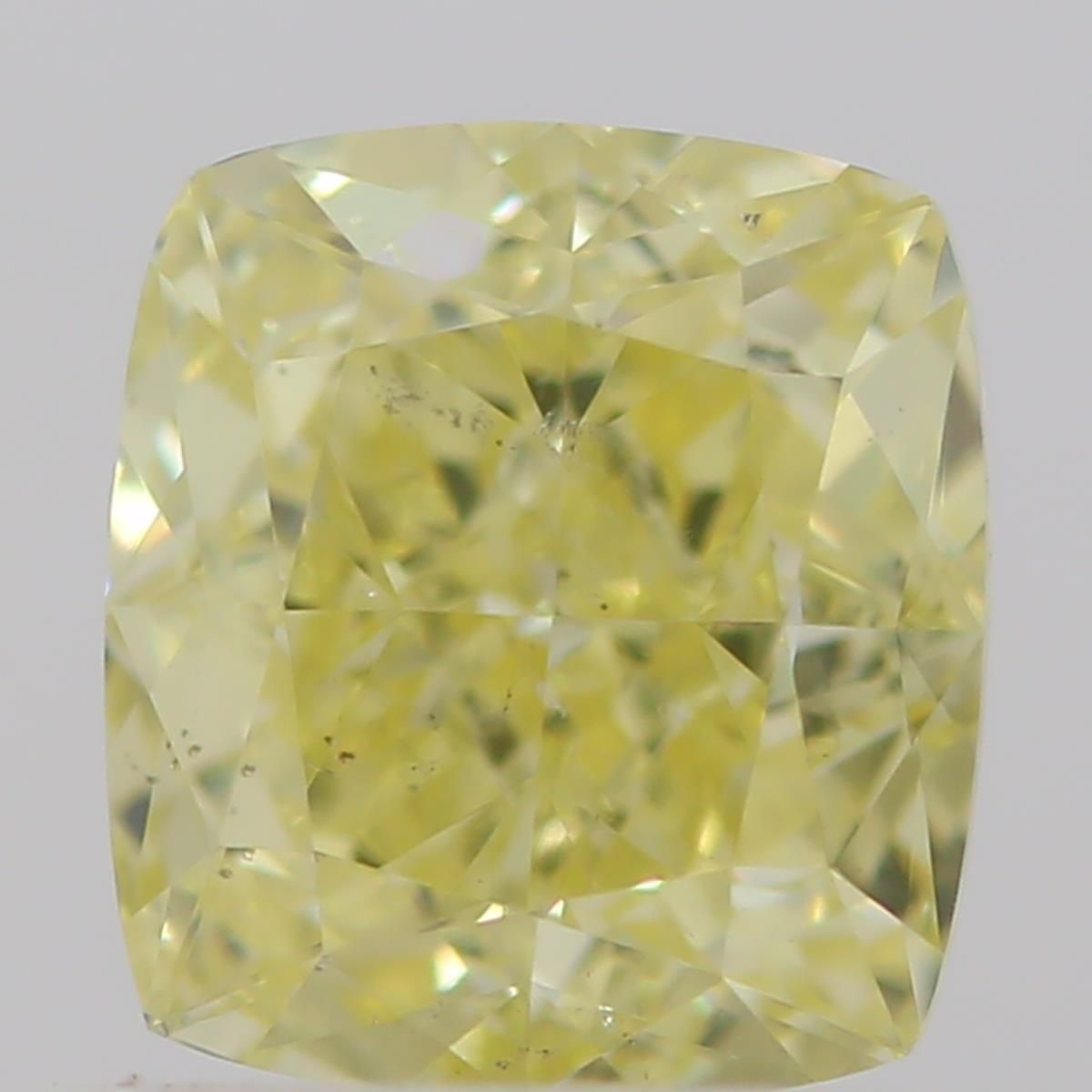 Cushion Fancy Yellow Natural Diamond 0.57ct SI2 loose diamond