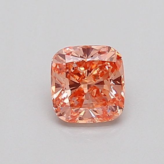 Cushion Fancy Intense Pinkish Orange Lab-grown Diamond 0.42ct SI2 loose diamond