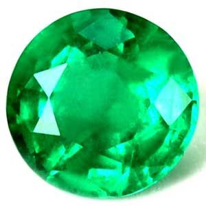 Round Green Emerald 0.7ct loose gemstone