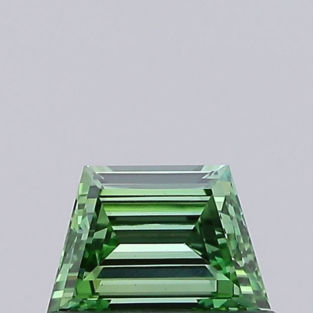 Trapezoid Fancy Vivid Green Lab-grown Diamond 0.43ct VS1 loose diamond