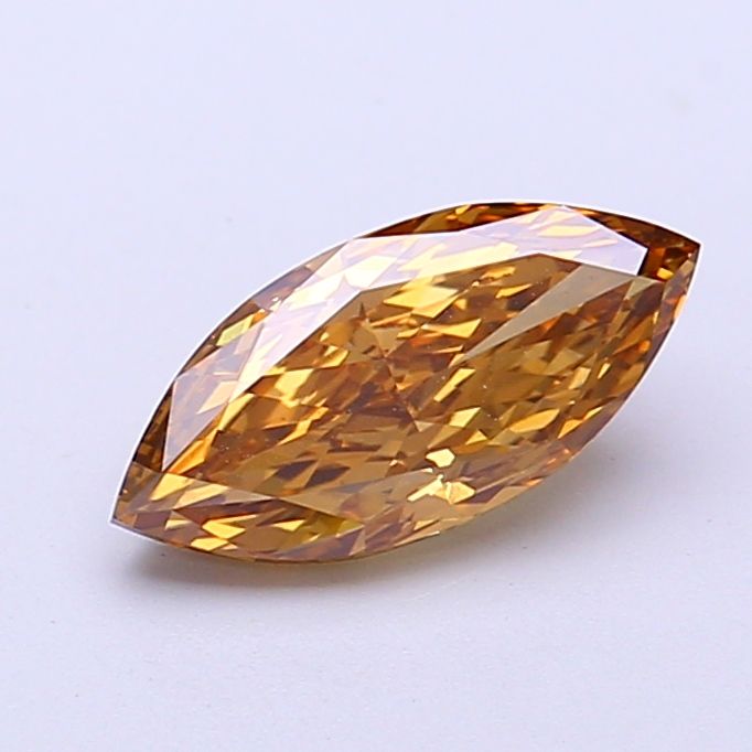 Marquise Fancy Yellowish Brown Lab-grown Diamond 1.04ct VVS2 loose diamond