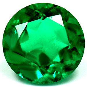 Round Green Emerald 0.97ct loose gemstone