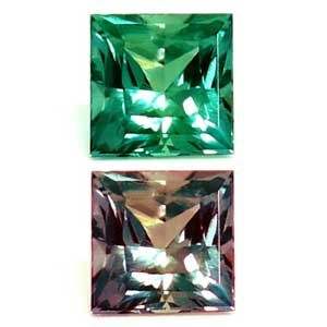 Square Green Alexandrite 0.11ct loose gemstone