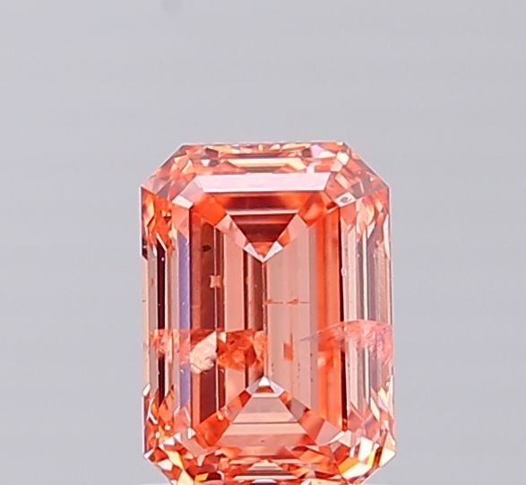 Emerald Fancy Vivid Pinkish Orange Lab-grown Diamond 1.01ct I1 loose diamond