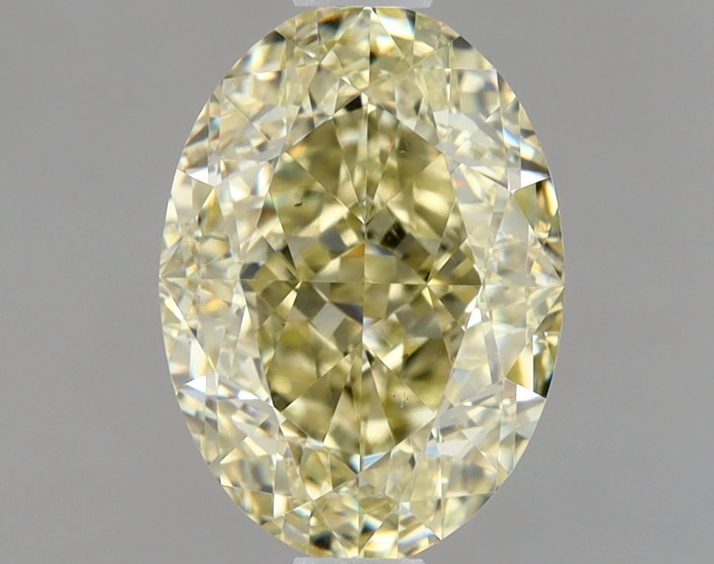 Oval Fancy Light Yellow Brown Natural Diamond 1.52ct VS2 loose diamond