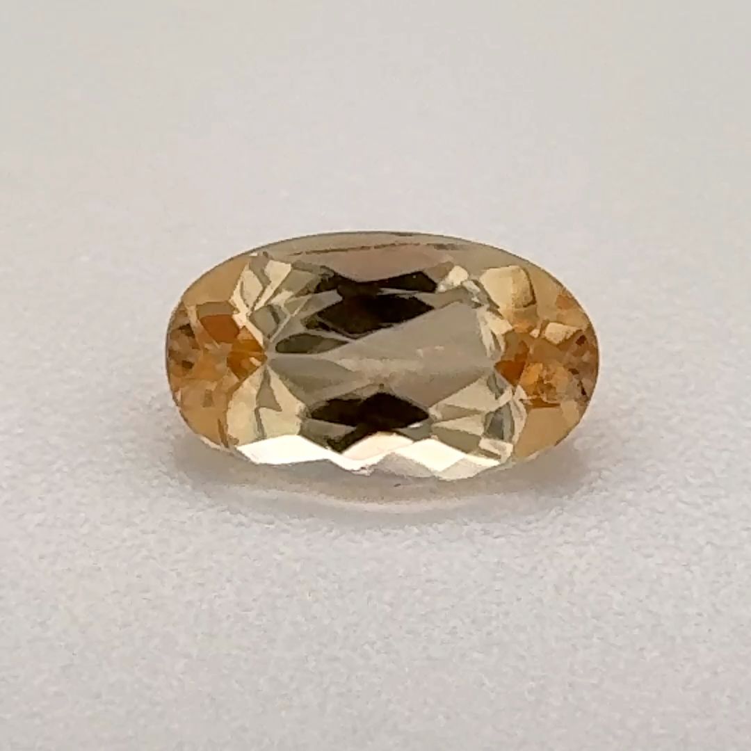 Oval Yellow Topaz 0.665ct loose gemstone