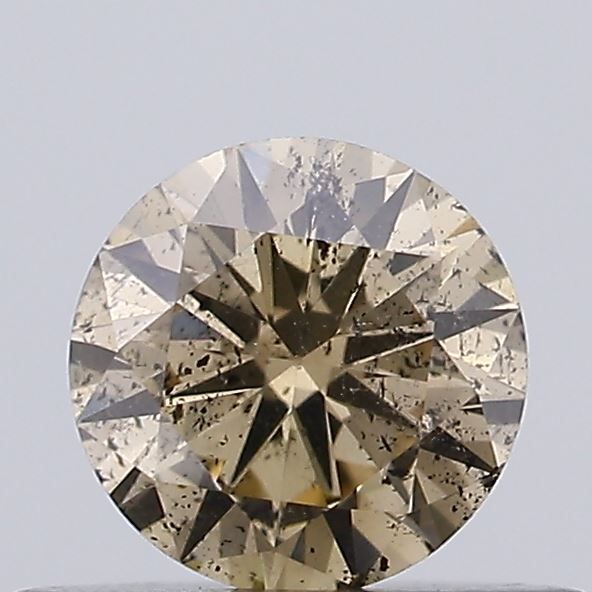 Round Fancy Light Brown Natural Diamond 0.36ct I2 loose diamond