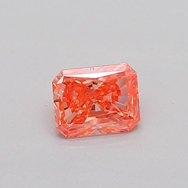 Radiant Fancy Vivid Pink Orange Lab-grown Diamond 0.31ct SI1 loose diamond