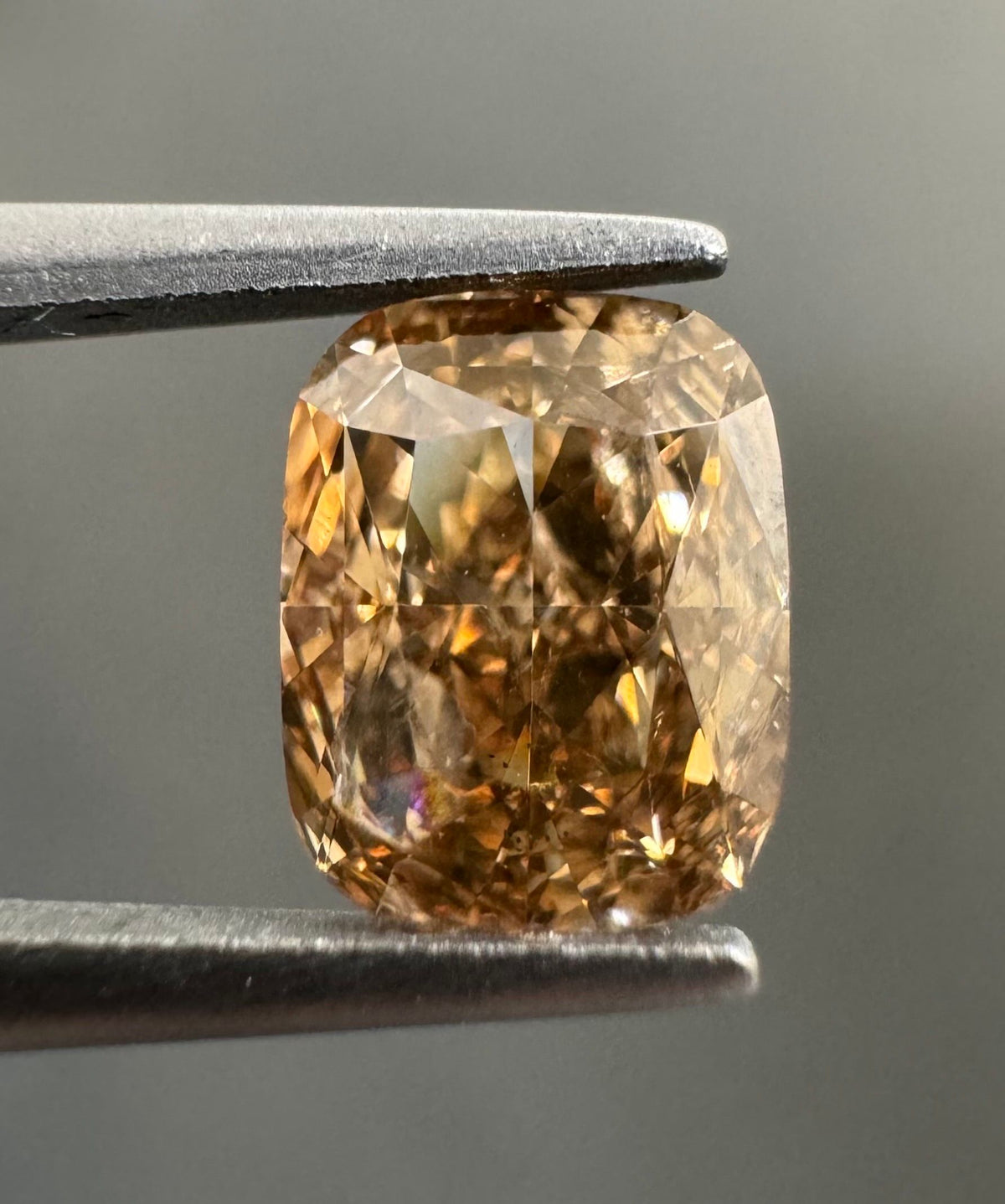 Cushion Fancy Orange Brown Natural Diamond 1.01ct I2 loose diamond