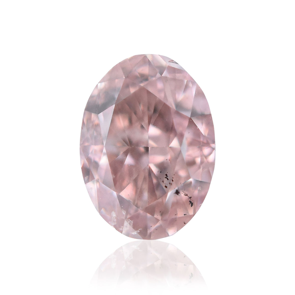 Oval Fancy Orangey Pink Natural Diamond 0.32ct SI2 loose diamond