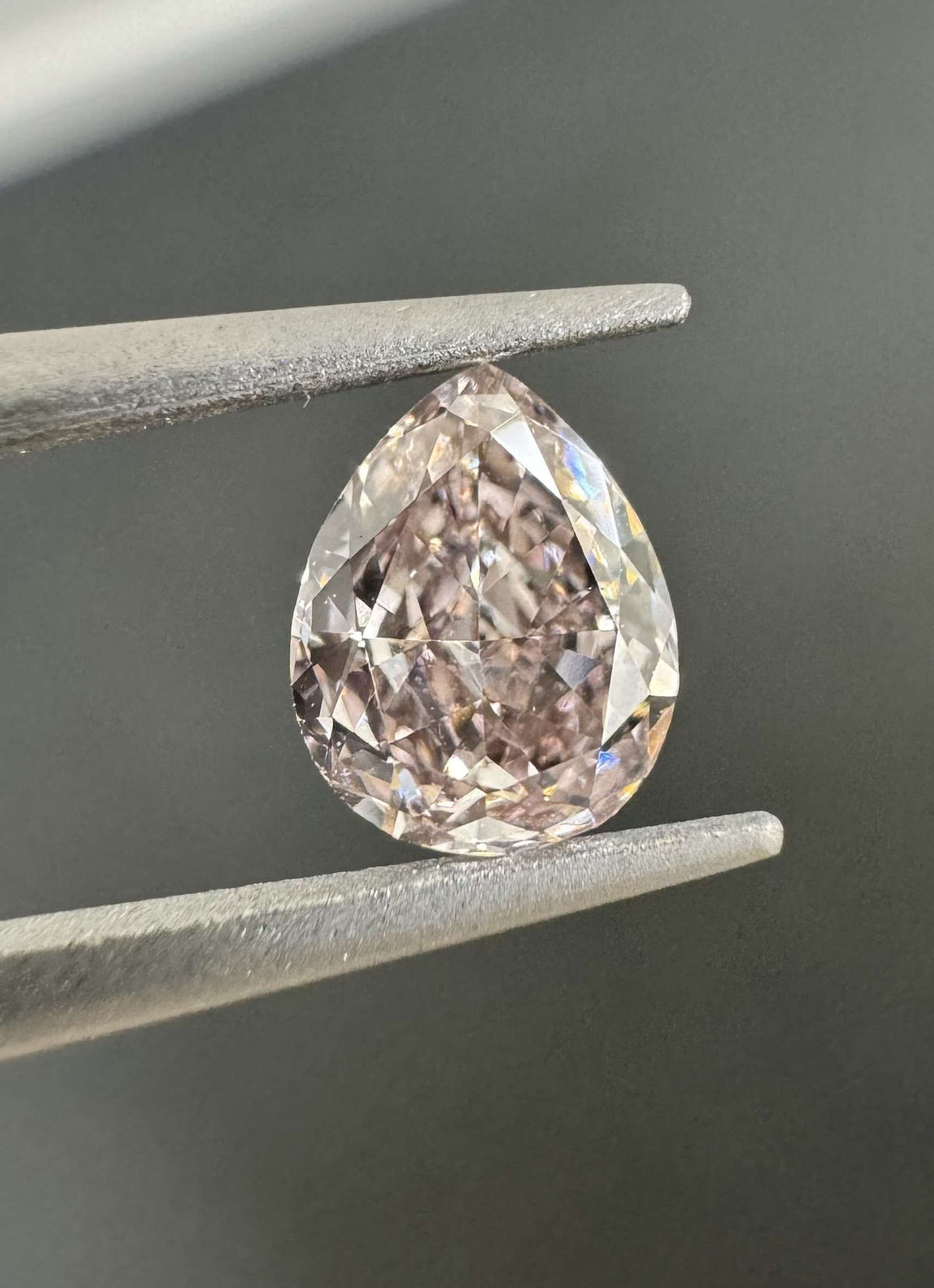 Pear Fancy Brown Pink Natural Diamond 0.45ct VS1 loose diamond