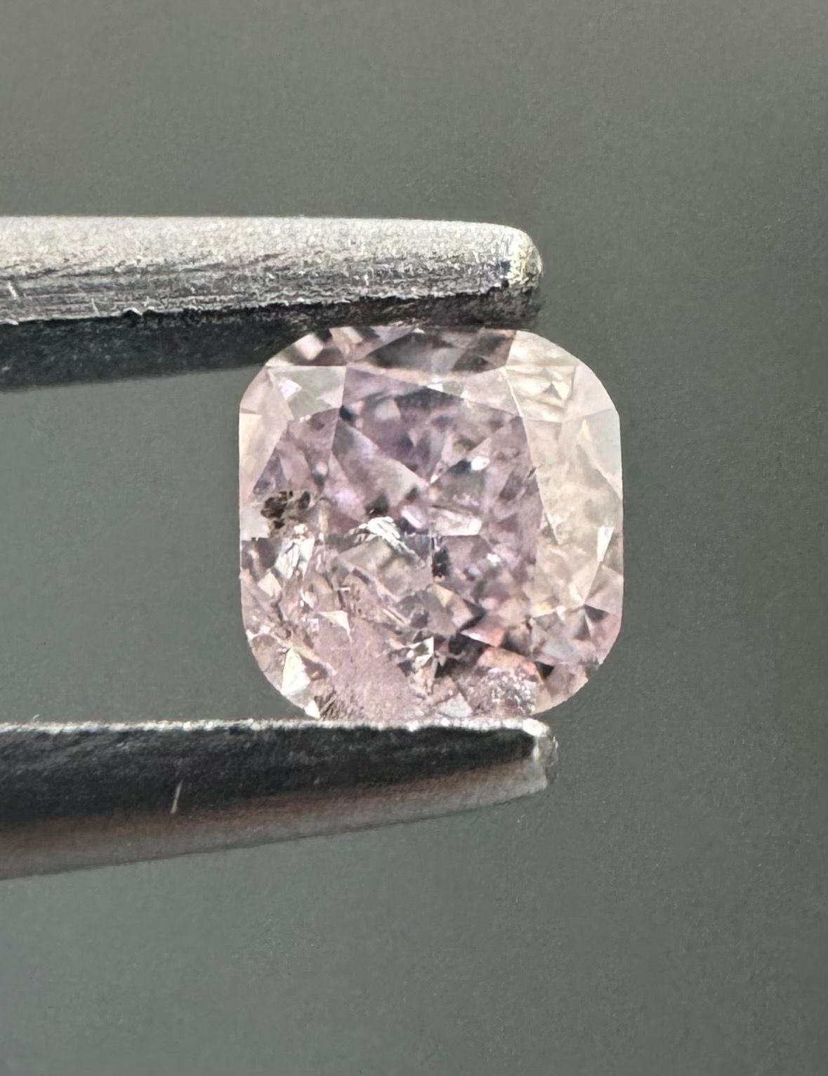 Square Fancy Purplish Pink Natural Diamond 0.12ct loose diamond
