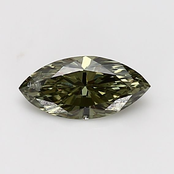 Marquise Fancy Deep Grayish Yellowish Green Natural Diamond 0.56ct I1 loose diamond