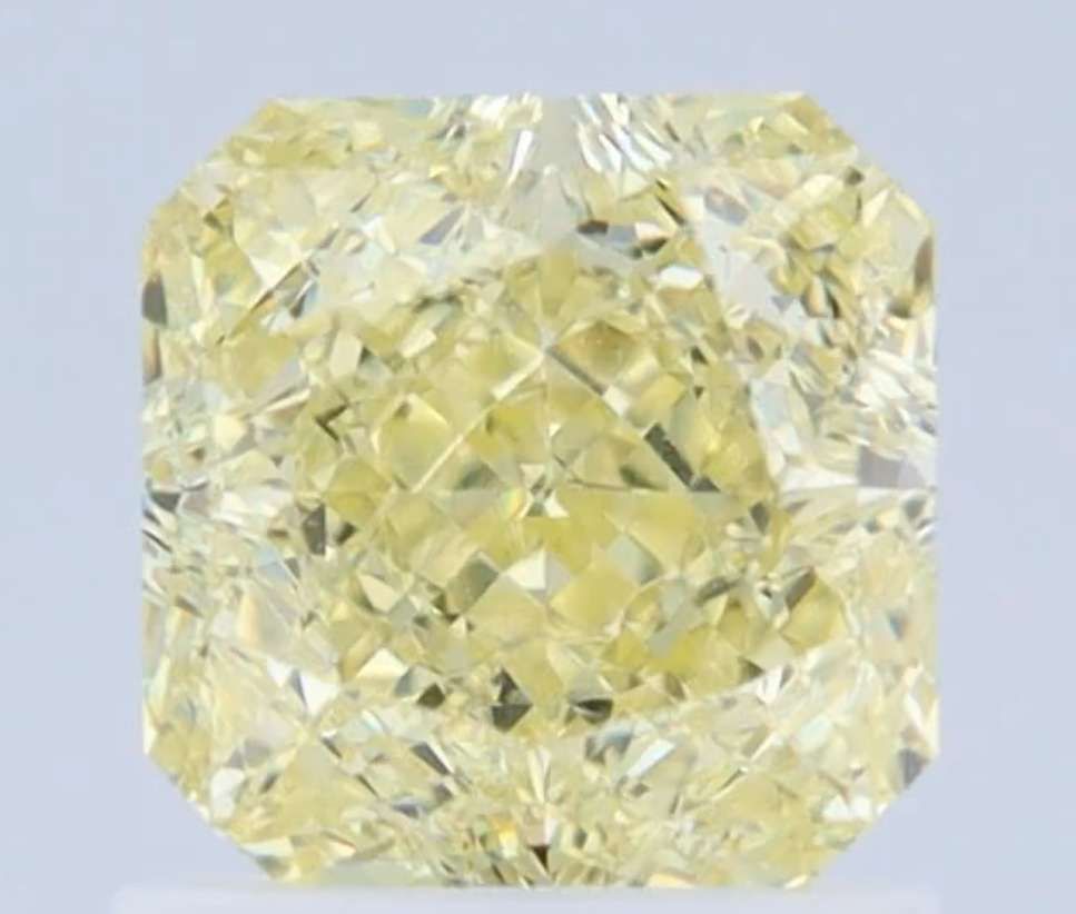 Square Fancy Light Yellow Natural Diamond 1.3ct VS1 loose diamond