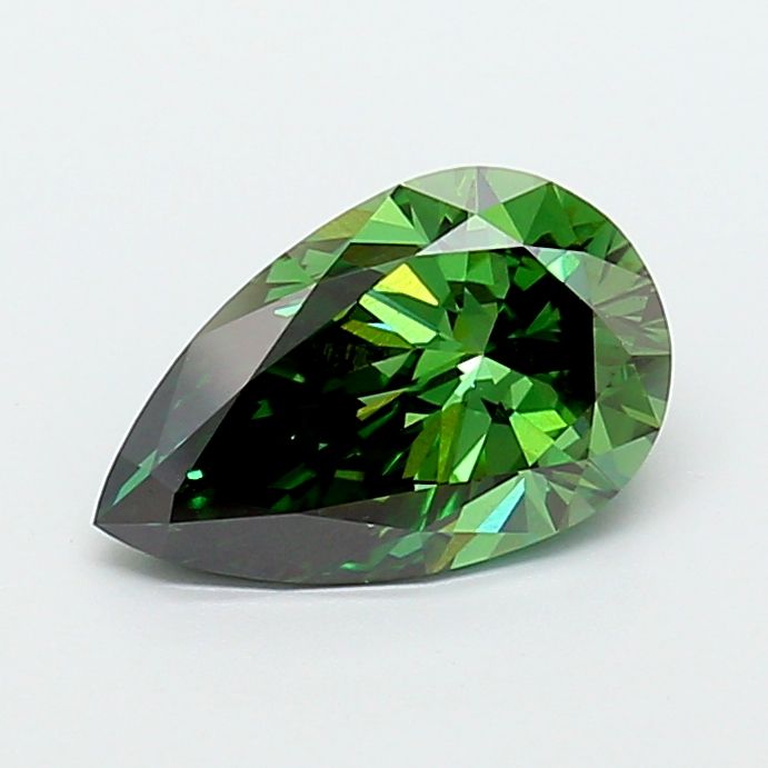 Pear Fancy Vivid Green Lab-grown Diamond 2.52ct VVS2 loose diamond