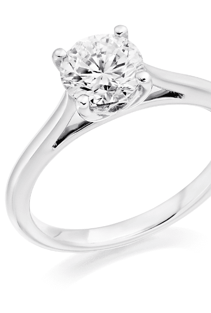 Solitaire with plain shoulders